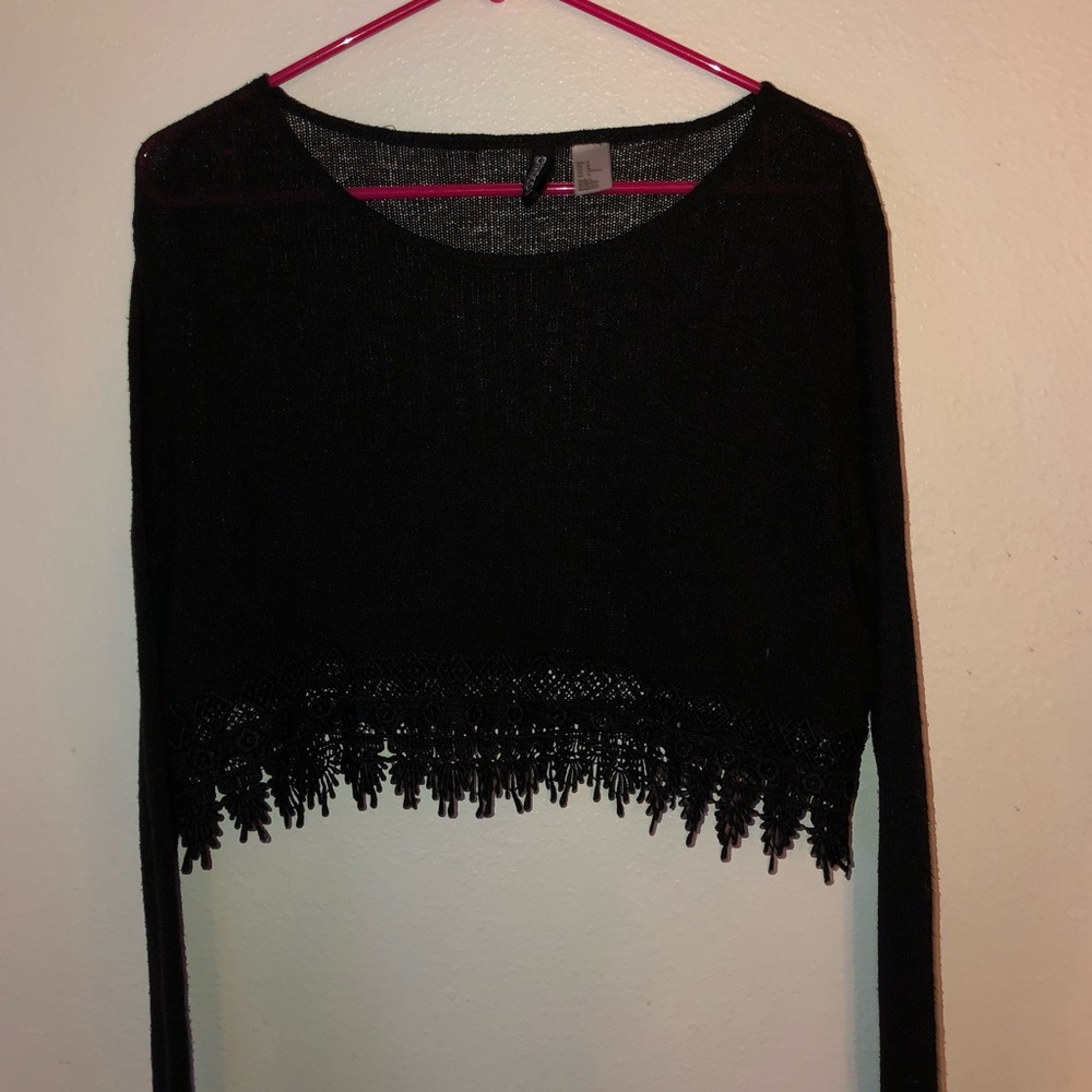 Aztec embroidered sweater/ M